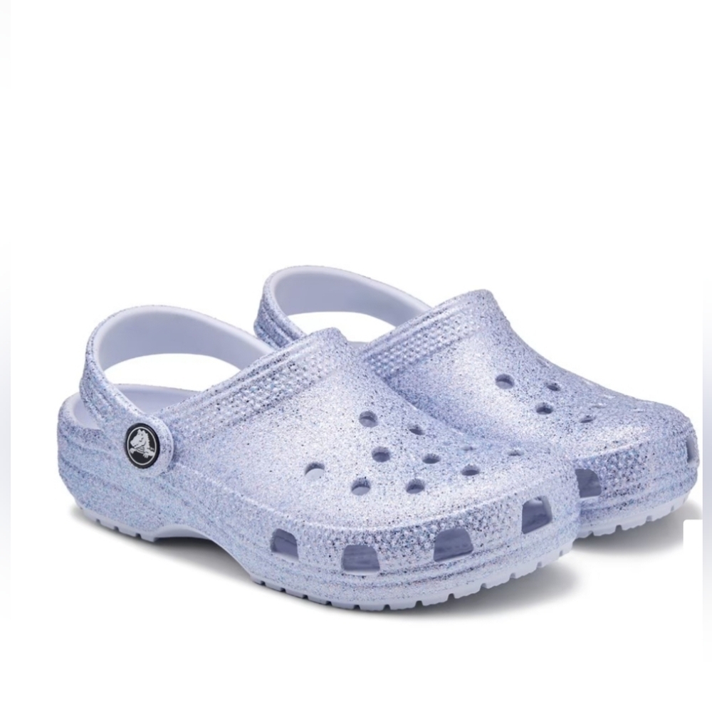 NWT Little Girls' Lavender Classic Glitter Clog Size 12C